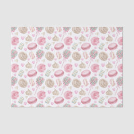 Süßigkeiten Pink-Aquarellmuster Seidenpapier