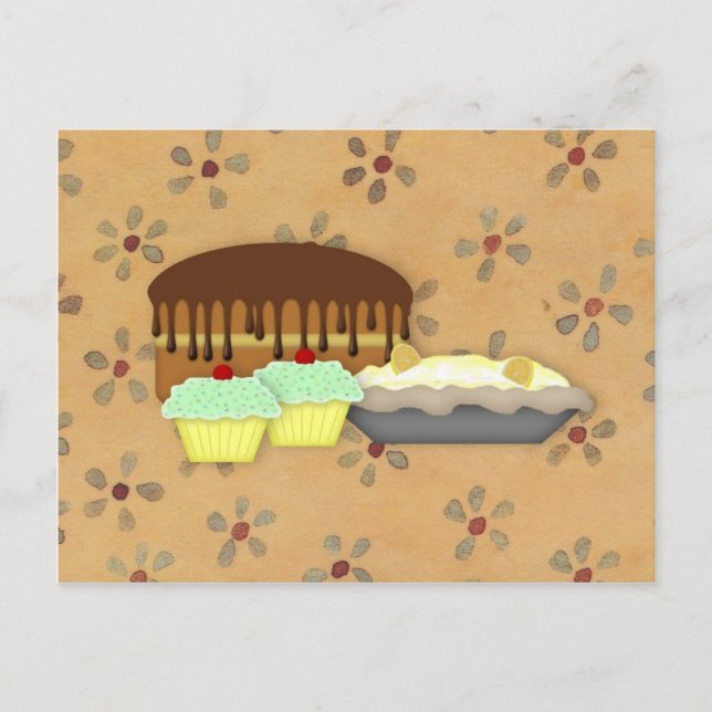 Süßigkeiten Rezept-Karte Postkarte (Vorderseite)
