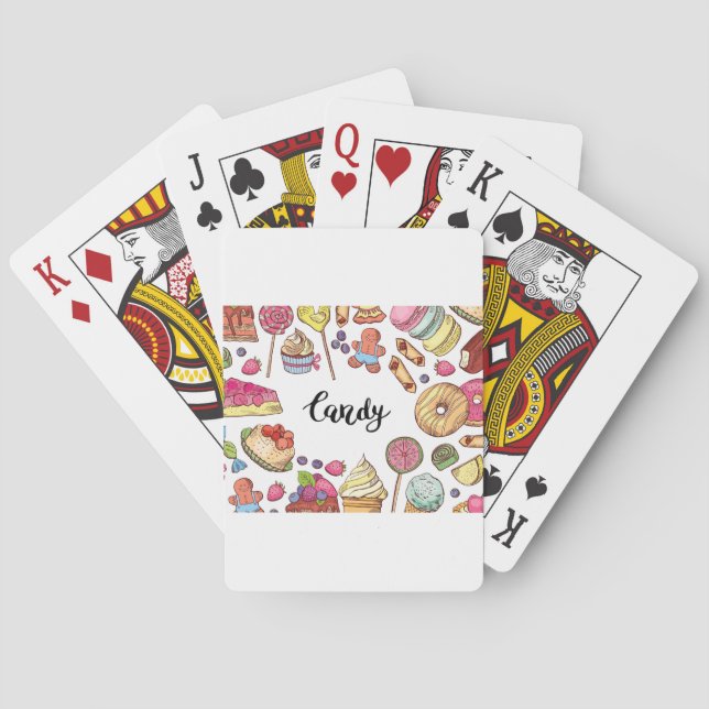 Süßigkeiten Spielkarten (Rückseite)