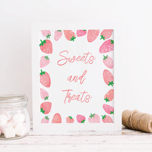 Süßigkeiten Strawberry Babydusche Poster
