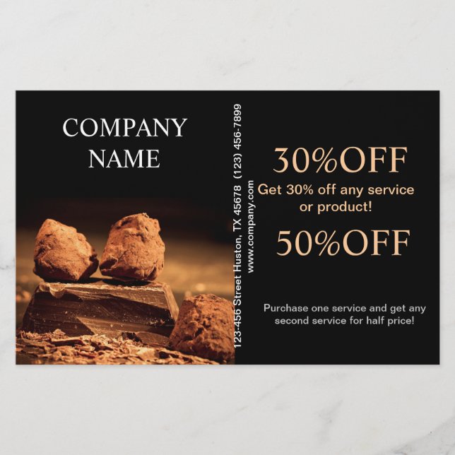 Süßigkeiten Süßwarenladen Schokolade Flyer (Vorne)