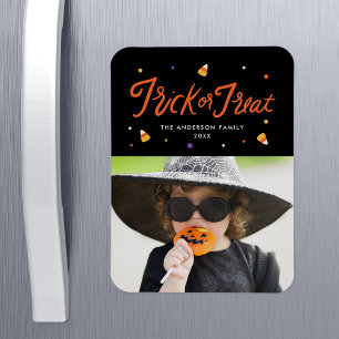 Süßigkeiten-Trick-or-Treat-Foto Halloween Magnet