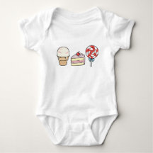 Süßigkeiten-Trio Baby-Body