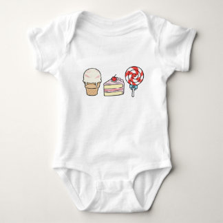 Süßigkeiten-Trio Baby-Body Baby Strampler