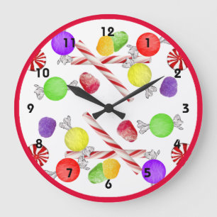 Süßigkeiten-Uhr Große Wanduhr