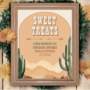 Süßigkeiten und Dessert in der Südwestwind-Wüste Poster