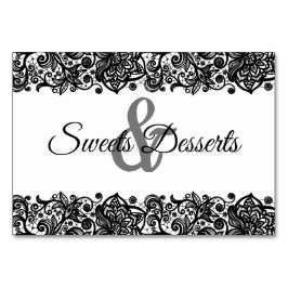 Süßigkeiten und Desserts Hochzeitstisch Tischnummer