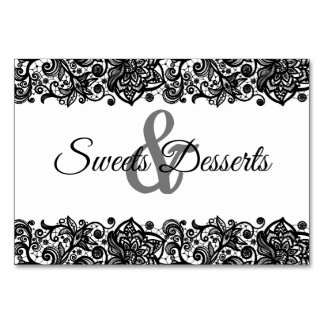Süßigkeiten und Desserts Hochzeitstisch Tischnummer