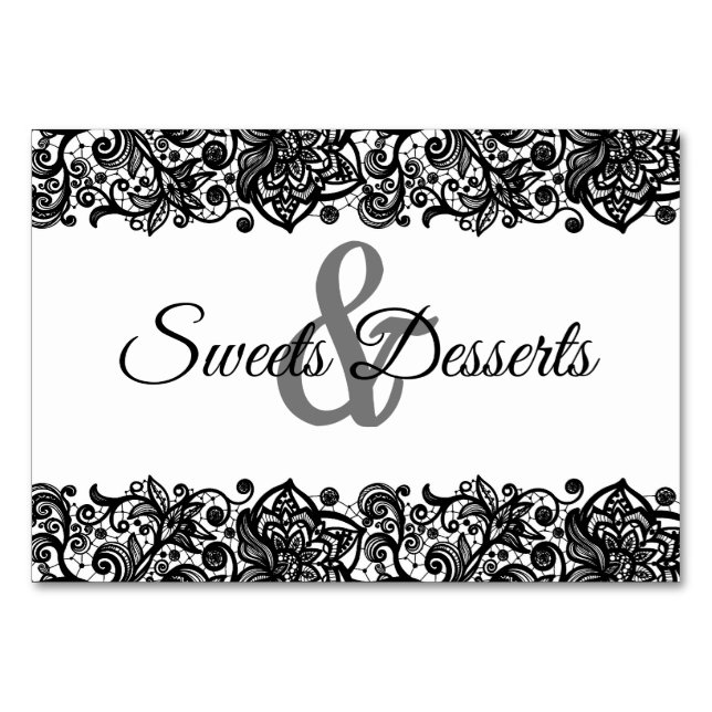 Süßigkeiten und Desserts Hochzeitstisch Tischnummer (Vorderseite)