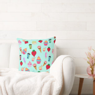 Süßigkeiten und Eiscreme-Design Kissen
