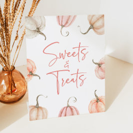 Süßigkeiten und Leckereien von Pink White Pumpkin  Sockelschild