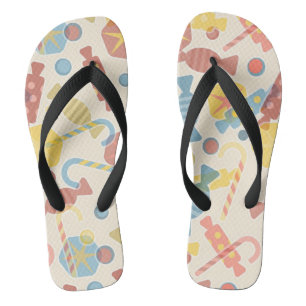 Süßigkeiten und Süßigkeits-Muster Flip Flops