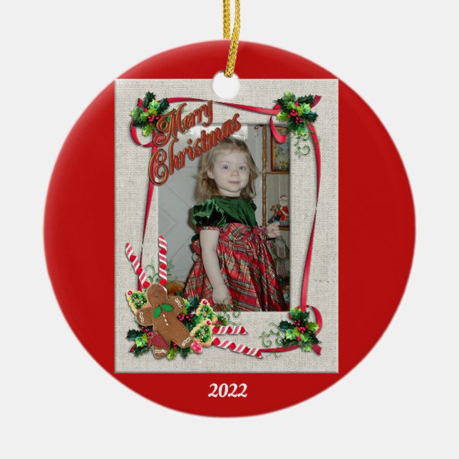 Süßigkeiten zum Weihnachtsschmuck aus Foto (Vorne)