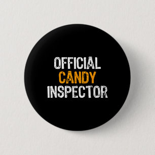 Süßigkeiteninspektor Halloween Lustig Button