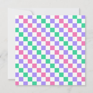 Süßigkeitenladen diagonales Schachbrettmuster Dankeskarte