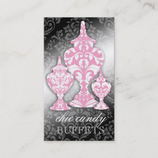 Süßigkeits-Apotheker-Damast ROSA des Chic-311 Visitenkarte