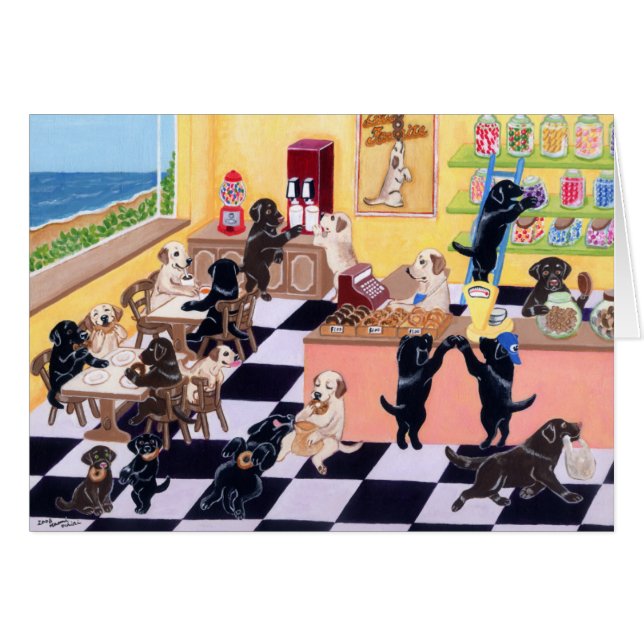 Süßigkeits-Geschäft Labradors (Vorderseite (Horizontal))