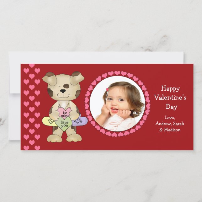 Süßigkeits-Herz-Valentinstag Feiertagskarte (Vorderseite)
