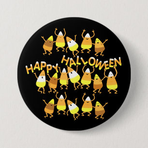 Süßigkeits-Mais-Halloween-Knopf Button