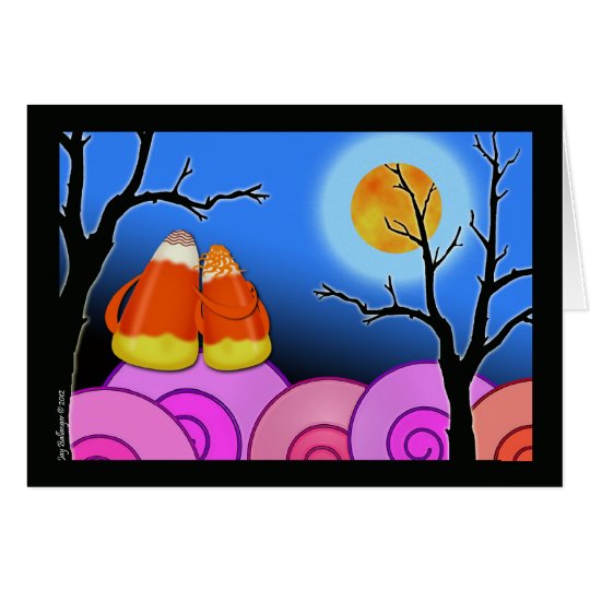 Süßigkeits-Mais-Paare, Halloween-Gruß-Karte Karte