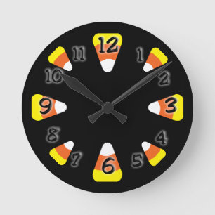 Süßigkeits-Mais Runde Wanduhr