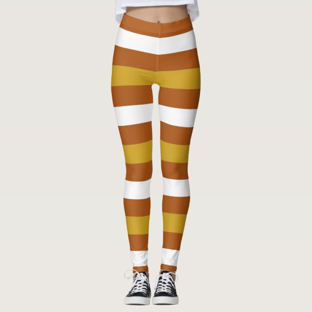 Süßigkeits-Mais-Streifen Leggings (Vorderseite)