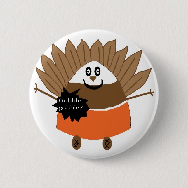 Süßigkeits-Maisknopf Herr-Gobble Button (Vorderseite)