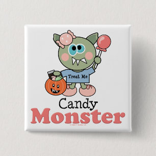 Süßigkeits-Monster-Halloween-Knopf Button