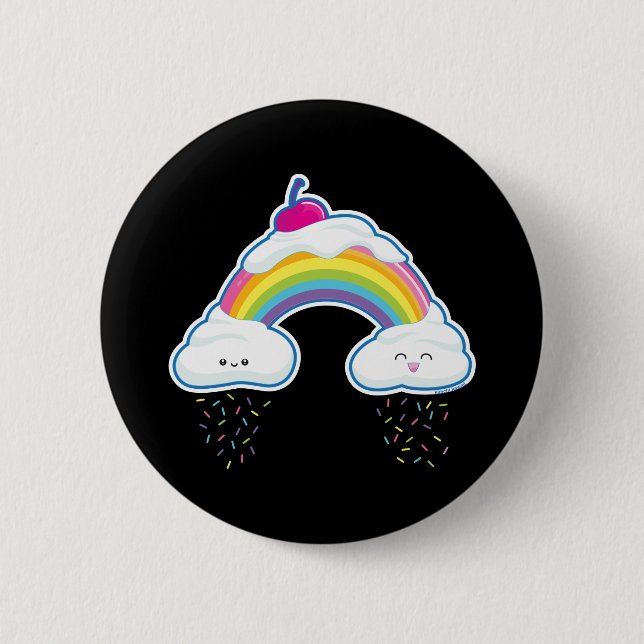 Süßigkeits-Regenbogen Button (Vorderseite)