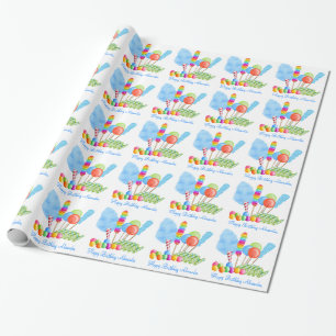 Süßigkeits-Zirkus-Packpapier - Jungen Geschenkpapier