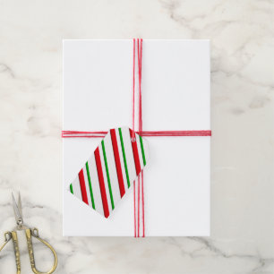 Süßigkeitsstreifen, -ROT, -GRÜN u. -WEISS Geschenkanhänger