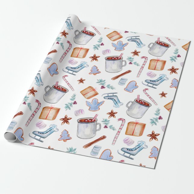 Süßkakao, Urlaubssorten, Kanuchen, Kekse Geschenkpapier (Ungerollt)