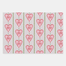 Süßkarpfen Merry and Bright 3 Packung Geschenkpack Geschenkpapier Set