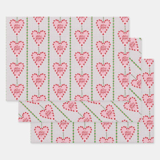 Süßkarpfen Merry and Bright 3 Packung Geschenkpack Geschenkpapier Set