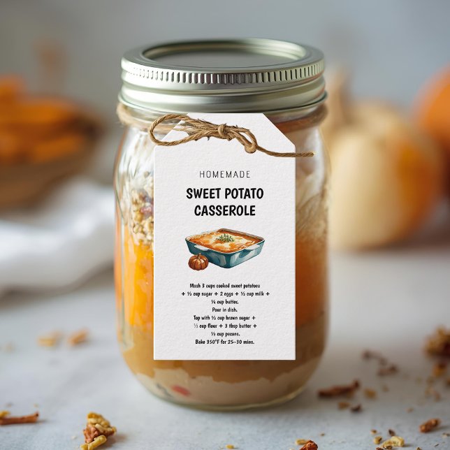 Süßkartoffel Casserole Rezept Erntedank Geschenkanhänger (Von Creator hochgeladen)