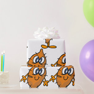 Süßkartoffel-Charakter Glückliche Yam Kawaii Geschenkpapier