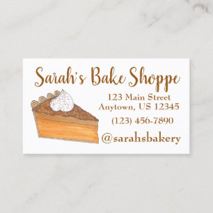 Süßkartoffel Pie Slice Bäckerei Konditorgebäck Koc Visitenkarte