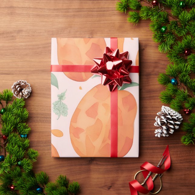 Süßkartoffel Wasserfarbenes Muster Geschenkpapier (Feiertagsgeschenk)
