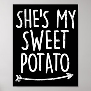 Süßkartoffel Yam-Shirts Herren Damen Matching-Set Poster