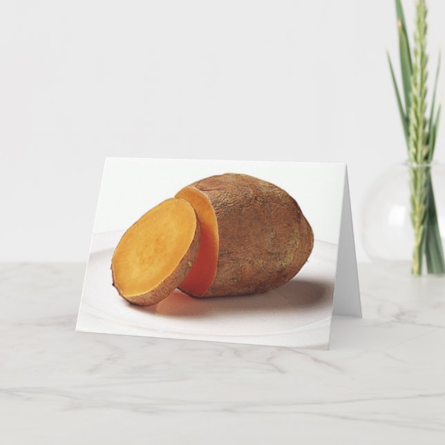 Süßkartoffelgrußkarte Karte (Vorderseite)