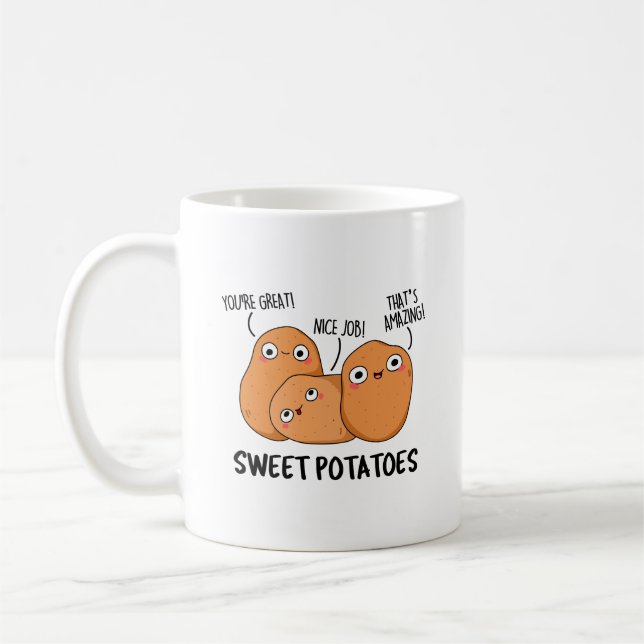 Süßkartoffeln Funny Food Puff Kaffeetasse (Links)