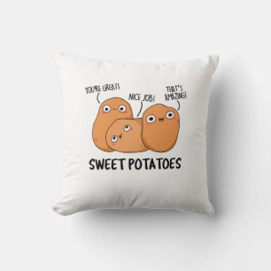 Süßkartoffeln Funny Food Puff Kissen