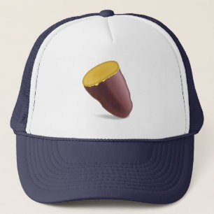 Süßkartoffeln, geröstet, Emoji Truckerkappe