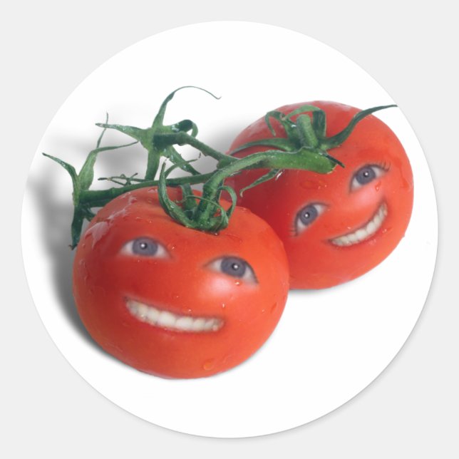 Süßkartoffeln Runder Aufkleber (Vorderseite)