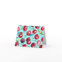 Süßkirschen bunt Aquarellkirsche Kunst