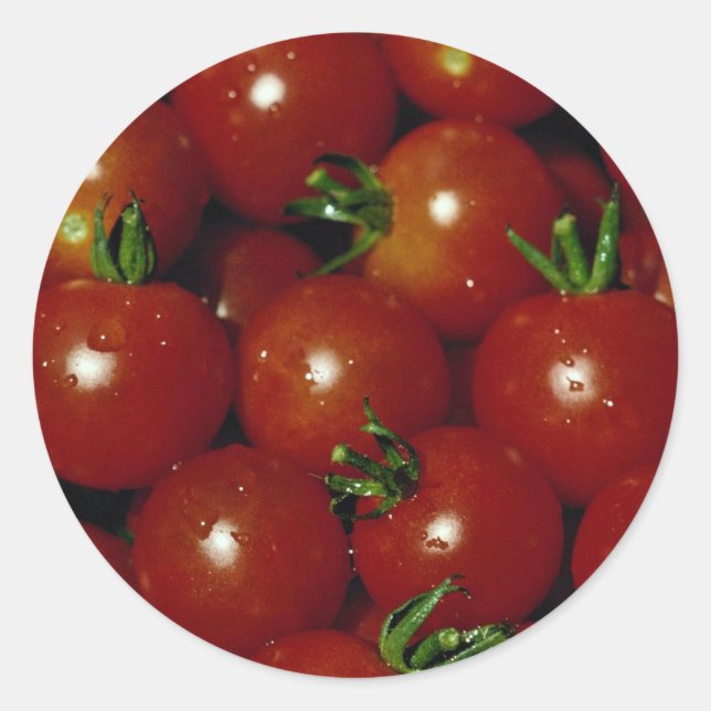 Süßkirschtomaten Runder Aufkleber (Vorderseite)