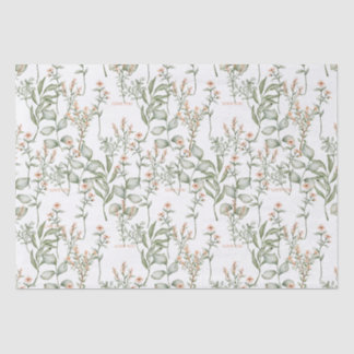 Süßpachelfloralen und Grüntöne Gewebepapier Seidenpapier