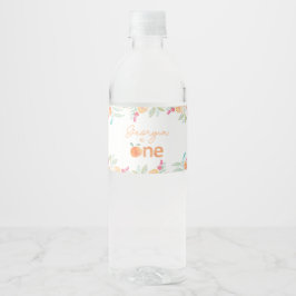 Süßpfirsich 1st Birthday Water Flasche Labels
