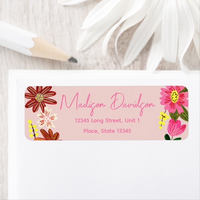 Süßrosa Blume Blumensiegel (Insitu)