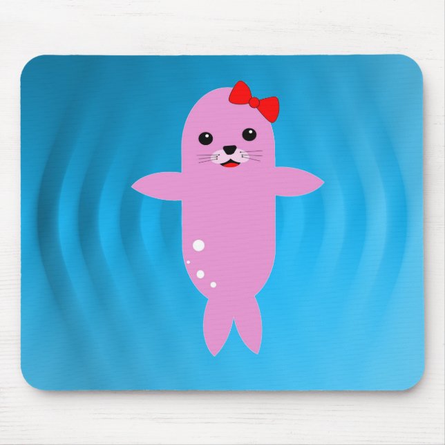 Süßrosa Siegel Mousepad (Vorne)